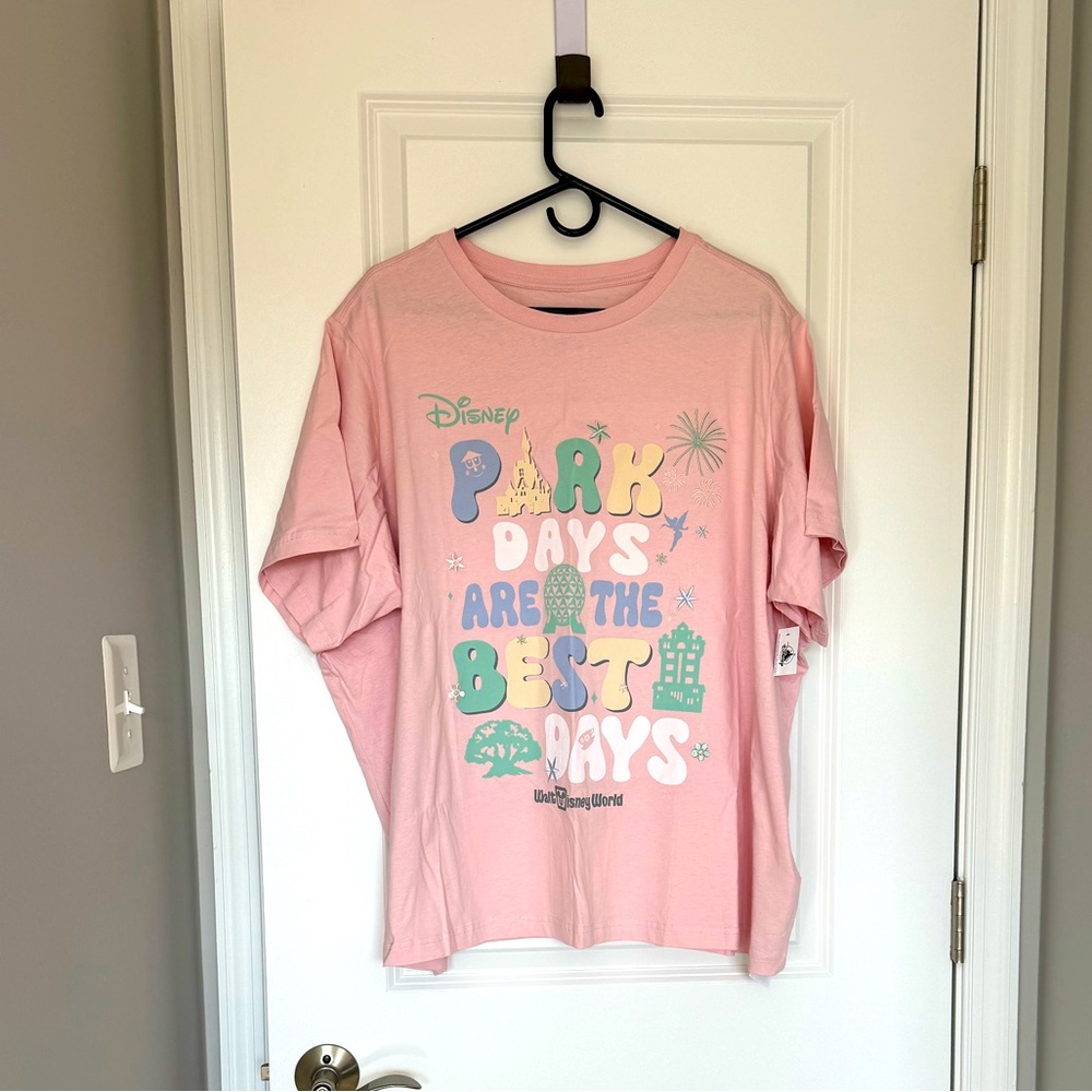 Disney Parks Icons Women's "Park Days Are The Best Days" Pink T-Shirt (2X)
